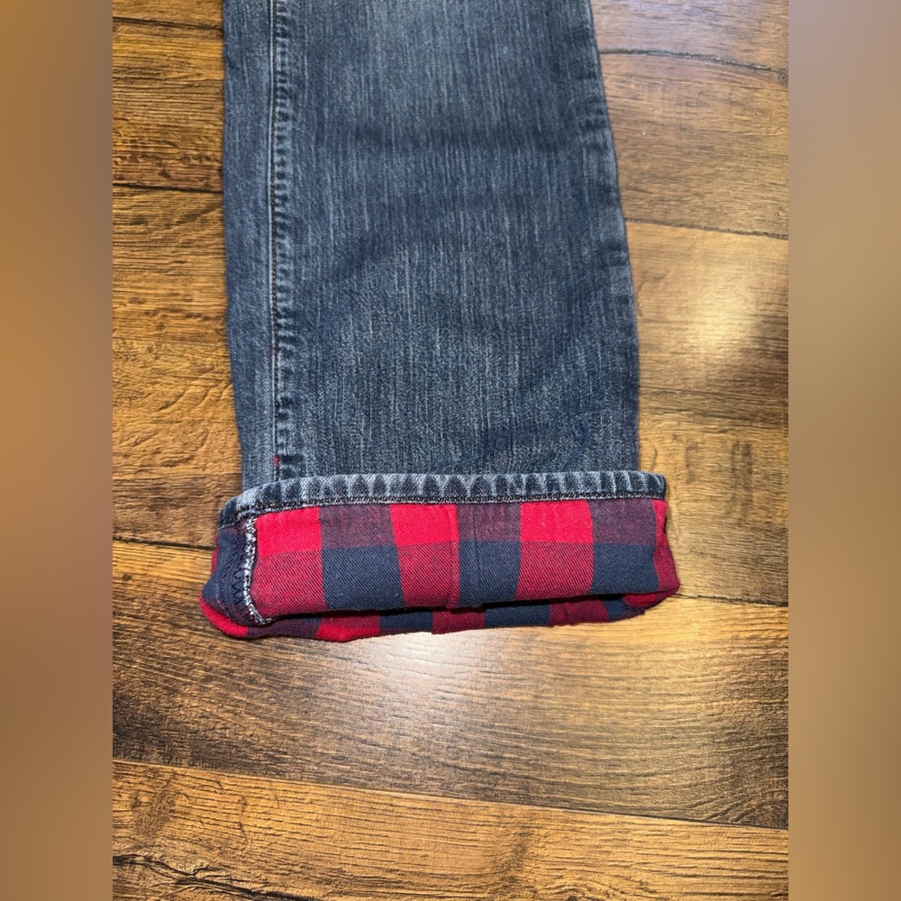 L.L. Bean Fleece Lined Jeans 1912 Favorite Fit Style Functional - Picture 6 of 8